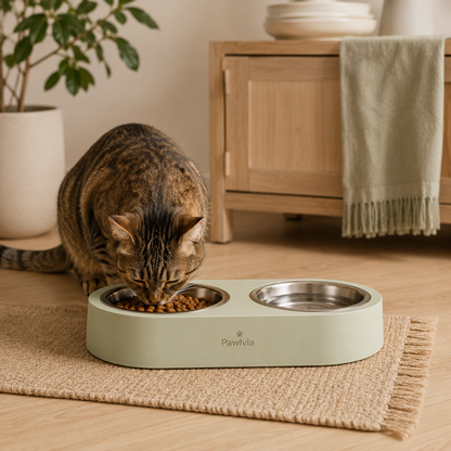 Pawlvia DuoServe Raised Pet Bowls product image