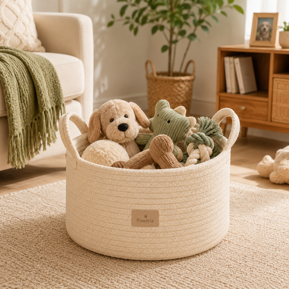 Pawlvia TidyToy Cotton Storage Basket product image